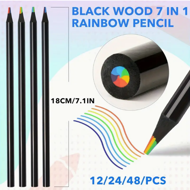 7-Color Rainbow Pencils