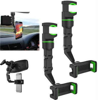 360° rearview mirror phone holder
