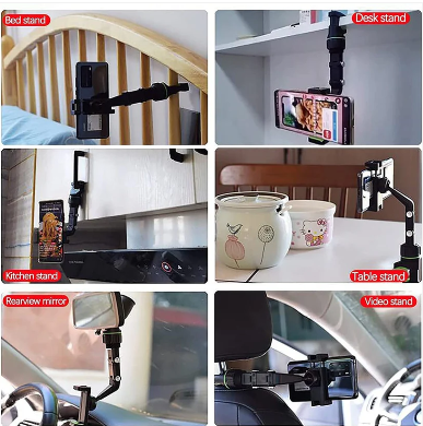 360° rearview mirror phone holder