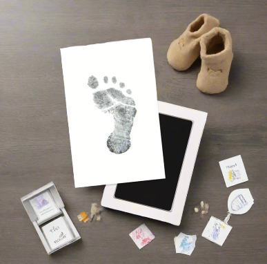Baby Handprint & Footprint Kit + Free Photo Frame (Safe and Mess-free)