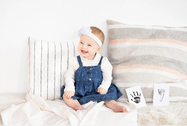 Baby Handprint & Footprint Kit + Free Photo Frame (Safe and Mess-free)