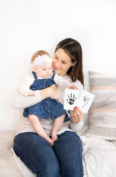 Baby Handprint & Footprint Kit + Free Photo Frame (Safe and Mess-free)