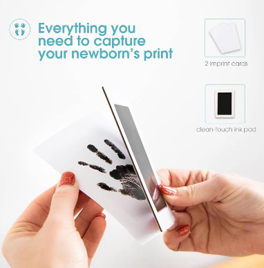 Baby Handprint & Footprint Kit + Free Photo Frame (Safe and Mess-free)