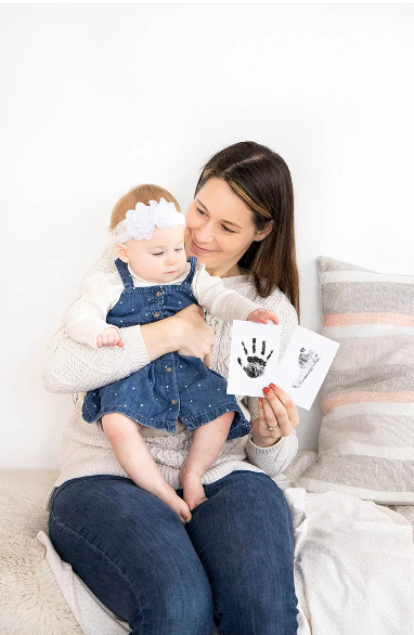 Baby Handprint & Footprint Kit + Free Photo Frame (Safe and Mess-free)
