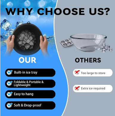 Collapsible Silicone Facial Ice Bowl