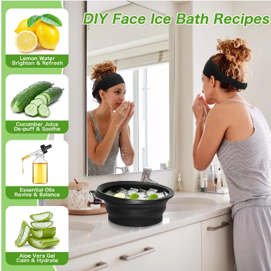 Collapsible Silicone Facial Ice Bowl