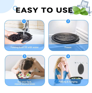Collapsible Silicone Facial Ice Bowl