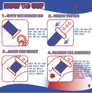 AquaBloom Toilet Gel Stamps (Get FREE Toilet Seat Lifter on Every Order)