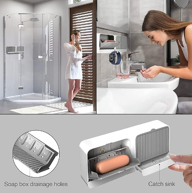 BESTII Bathroom and Wash Basin Soap Box
