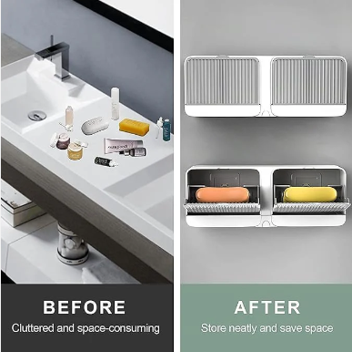 BESTII Bathroom and Wash Basin Soap Box